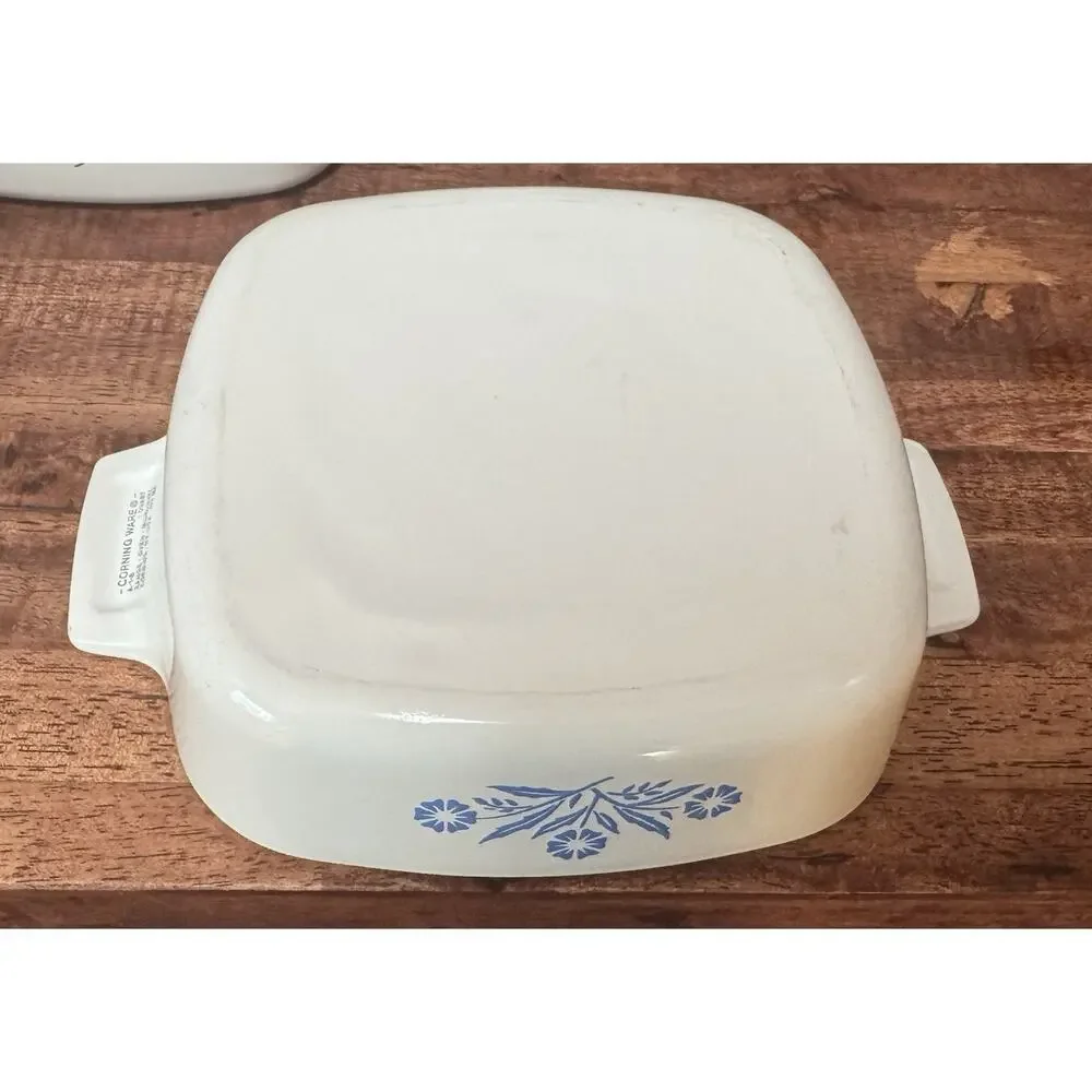 Corning Ware Casserole Blue Cornflowers set of 3 (P-1-B; A-1-B; A-1 1/2B)